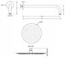 Peidetud duši- ja vannikomplekt termostaadiga Mexen Kai 7in1, 25 cm, Rose Gold цена и информация | Komplektid ja dušipaneelid | kaup24.ee