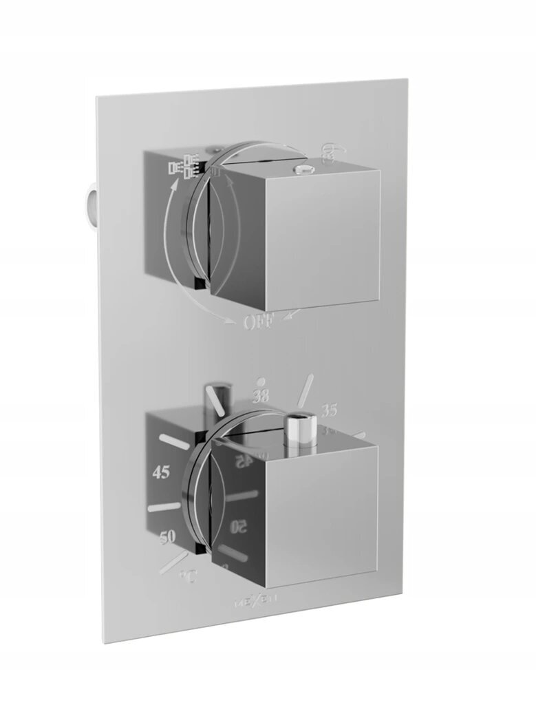 Peidetud dušikomplekt termostaadiga Mexen Cube 6in1, 30x30 cm, Chrome цена и информация | Komplektid ja dušipaneelid | kaup24.ee