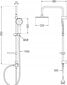 Termostaatsegistiga vanni-dušisüsteem Mexen Carl Cube 2, Black hind ja info | Komplektid ja dušipaneelid | kaup24.ee