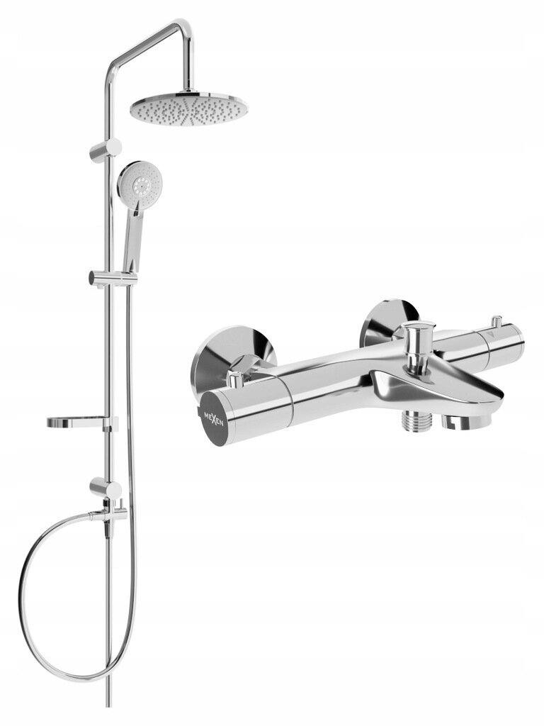 Termostaatsegistiga vanni-dušisüsteem Mexen Carl Nox, Chrome цена и информация | Komplektid ja dušipaneelid | kaup24.ee
