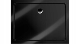 Ristkülikukujuline dušialus Mexen Flat Slim sifooniga, Black+Chrome, 100x80,90 cm цена и информация | Полочки для душа | kaup24.ee