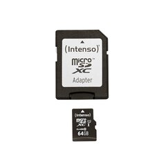MicroSD Mälikaart koos Adapteriga INTENSO 34234 UHS-I XC Premium Must цена и информация | Карты памяти | kaup24.ee