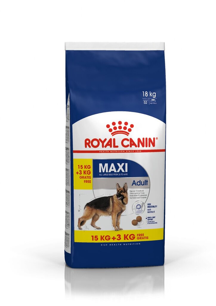 Kuivtoit koertele Royal Canin Shn 15+3kg Maxi hind ja info | Kuivtoit koertele | kaup24.ee