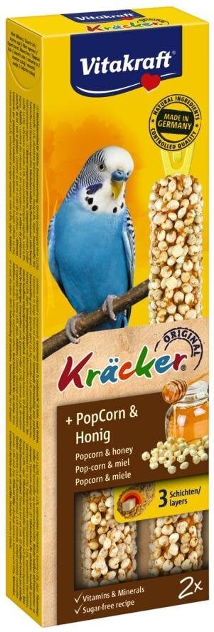 Vitacraft maius papagoidele Kracker Popcorn, 2 tk цена и информация | Linnutoidud | kaup24.ee