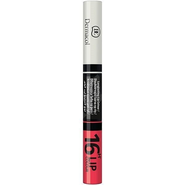 Huulepulk ja -läige Dermacol 16H Lip Color, 7,1 ml hind ja info | Huulepulgad, -läiked, -palsamid, vaseliin | kaup24.ee