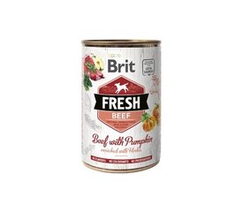 Brit Fresh Beef with Pumpkin konserv koertele 400g hind ja info | Konservid koertele | kaup24.ee