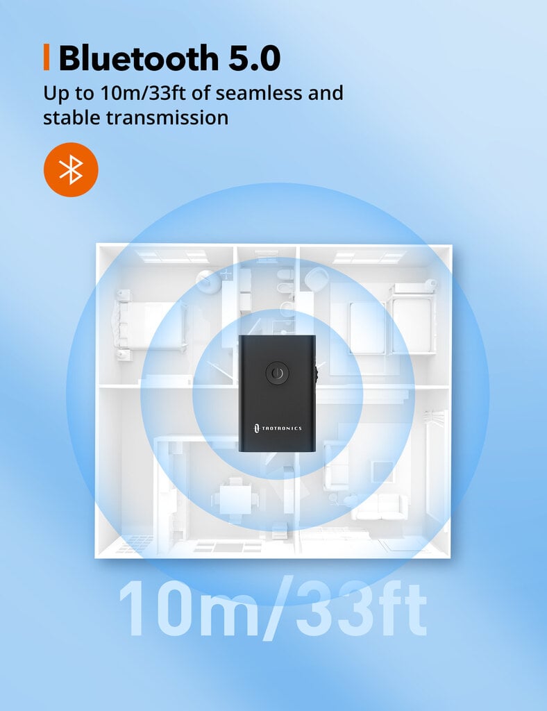 Traadita Bluetooth saatja, TaoTronics TT-BA015 hind ja info | USB jagajad, adapterid | kaup24.ee