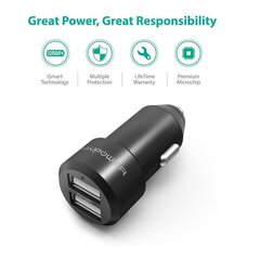 Автомобильное зарядное устройство с разъемами iSmart USB 2 RAVPower RP-VC006, 24 Вт цена и информация | Зарядные устройства для телефонов | kaup24.ee