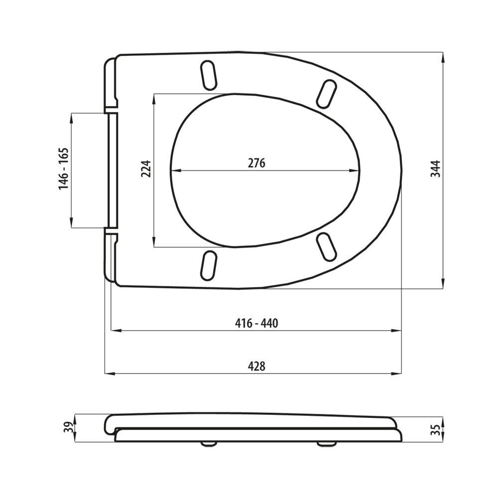 Aeglaselt sulguv WC-poti kaas MA-013AW hind ja info | WC-poti tarvikud | kaup24.ee