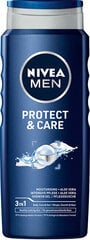 Komplekt Nivea Men Protect & Care meestele: dušigeel, 2 x 500 ml цена и информация | Масла, гели для душа | kaup24.ee