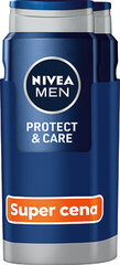 Komplekt Nivea Men Protect & Care meestele: dušigeel, 2 x 500 ml цена и информация | Масла, гели для душа | kaup24.ee