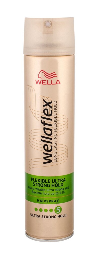 Eriti tugeva fikseerimisega juukselakk Wella flex Flexible Ultra Strong (juukselakk) 250 ml цена и информация | Viimistlusvahendid juustele | kaup24.ee