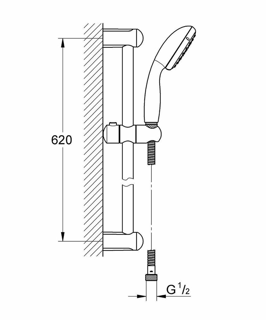 Dušikomplekt GROHE Tempesta Classic 27853001 цена и информация | Komplektid ja dušipaneelid | kaup24.ee