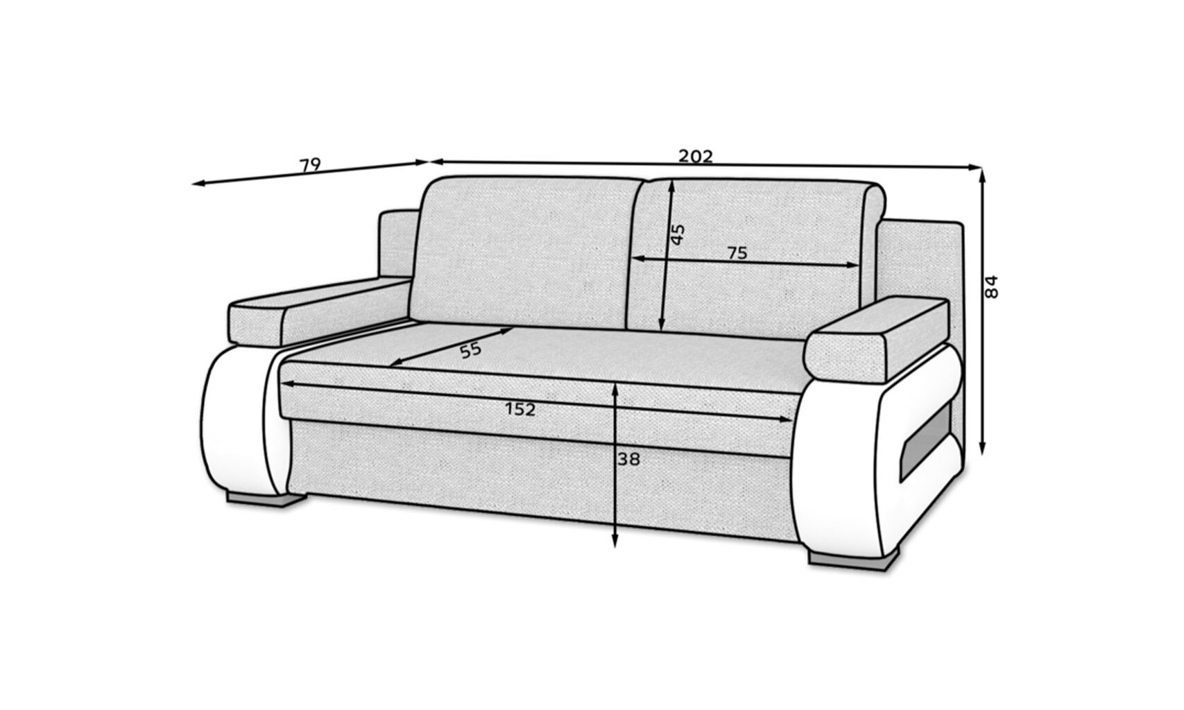 Sofa NORE Laura, ruda/smėlio spalvos hind ja info | Diivanid ja diivanvoodid | kaup24.ee