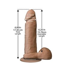 Realistic Dildo Double Density 6 Brown цена и информация | Фаллоимитаторы | kaup24.ee