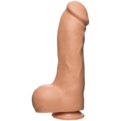 Dual Density Dildo Master D koos munanditega 12 Firmskyn Vanilla hind ja info | Dildod | kaup24.ee