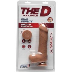 Dual Density Dildo Uncut D koos munanditega 7 Ultraskyn Caramel hind ja info | Dildod | kaup24.ee