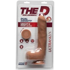 Dual Density Dildo Uncut D koos pallidega 9 Ultraskyn Caramel hind ja info | Dildod | kaup24.ee