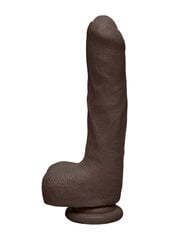 Dual Density Dildo Uncut D koos munanditega 9 Ultraskyn Chocolate hind ja info | Dildod | kaup24.ee