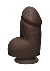 Dual Density Dildo Fat D koos munanditega 6 Ultraskyn Chocolate hind ja info | Dildod | kaup24.ee