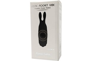 Вибрирующая пуля Lastic Pocket Black Silicone 8,5 x 2,3 см цена и информация | Вибраторы | kaup24.ee