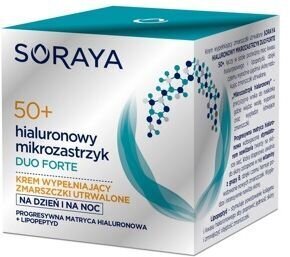 Päeva- ja öökreem Soraya Hyaluronic Duo Forte 50+, 50ml цена и информация | Näokreemid | kaup24.ee