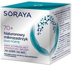Päeva- ja öökreem Soraya Hyaluronic Duo Forte 70+, 50ml цена и информация | Näokreemid | kaup24.ee