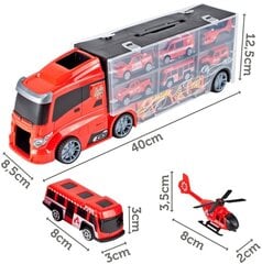 Tuletõrjeauto liiklusmärkidega, 4 osaline цена и информация | Игрушки для мальчиков | kaup24.ee