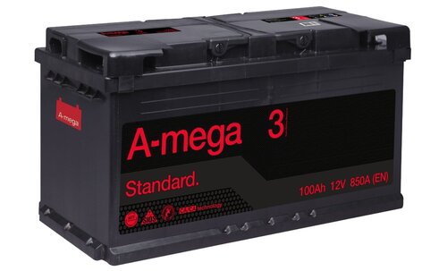 Аккумулятор A-MEGA Standart 100Ah 850A цена и информация | Аккумуляторы | kaup24.ee