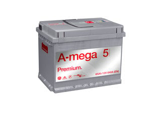 Аккумулятор A-MEGA Premium 65Ah 640A цена и информация | Батареи | kaup24.ee