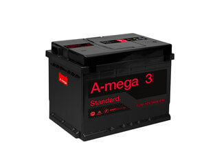 Аккумулятор A-MEGA Standart 62Ah 560A цена и информация | Аккумуляторы | kaup24.ee