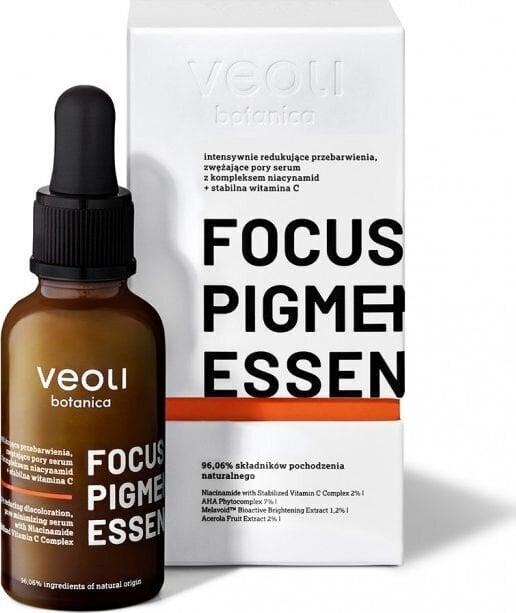 Niatsiinikompleksiga seerum, mis vähendab intensiivselt värvimuutusi ja pooride ahenemist Veoli Botanica, 30 ml цена и информация | Näoõlid, seerumid | kaup24.ee