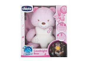 Мишка-ночник Chicco Goodnight Bear First Dream, розовый цена и информация | Drewniana Wieża Piramida Kura Nakładanie Kolorowych Kwadratów LD-15 15276 | kaup24.ee