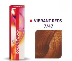 Juuksevärv Wella Color Touch - Vibrant Reds 7/47/, Medium Red Brunette Blonde, 60 ml hind ja info | Juuksevärvid | kaup24.ee