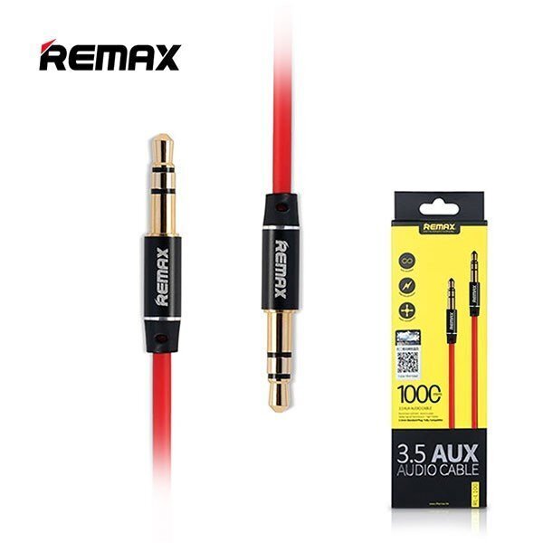 Remax RL-L100 Premium AUX Cable 3.5 mm -> 3.5 mm 1 m Red hind ja info | Kaablid ja juhtmed | kaup24.ee