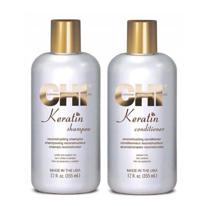 Komplekt CHI Keratin: šampoon, 355 ml + palsam, 355 ml цена и информация | Šampoonid | kaup24.ee