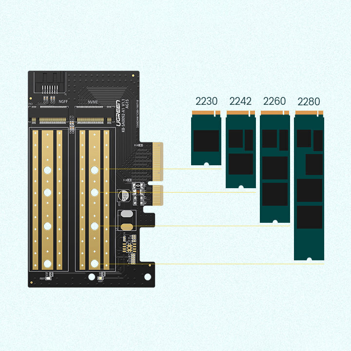 Ugreen PCIe 3.0 x4 to SSD M.2 M-Key / M.2 B-Key CM302 hind ja info | Regulaatorid | kaup24.ee