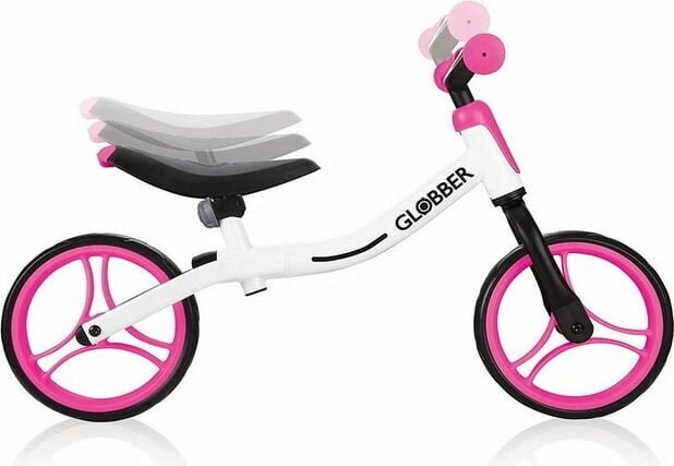 Tasakaaluratas Globber Go Bike 610262, valge/roosa hind ja info | Jooksurattad | kaup24.ee