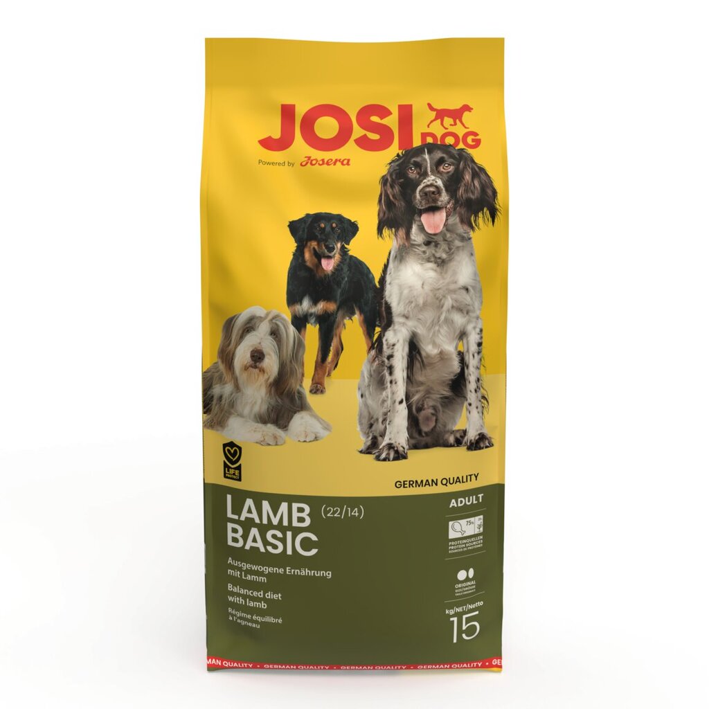 Kuivtoit koertele Josera Josidog Lamb Basic 15kg hind ja info | Kuivtoit koertele | kaup24.ee