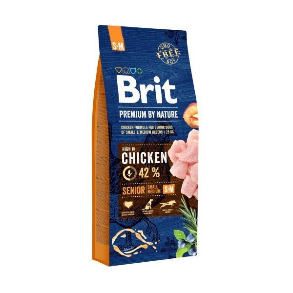 Brit Premium by Nature Senior S+M koeratoit 3 kg цена и информация | Kuivtoit koertele | kaup24.ee
