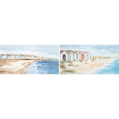 Полотно DKD Home Decor 120 x 3,5 x 60 cm 120 x 3,7 x 60 cм, пляж, средиземноморье, 2 штуки цена и информация | Картины, живопись | kaup24.ee