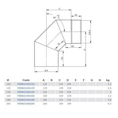 Suitsutoru põlvD160/90 цена и информация | Принадлежности для отопительного оборудования | kaup24.ee