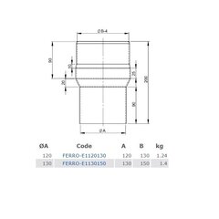 Suitsutoru üleminek D120/D130 hind ja info | Tarvikud kaminatele ja ahjudele | kaup24.ee