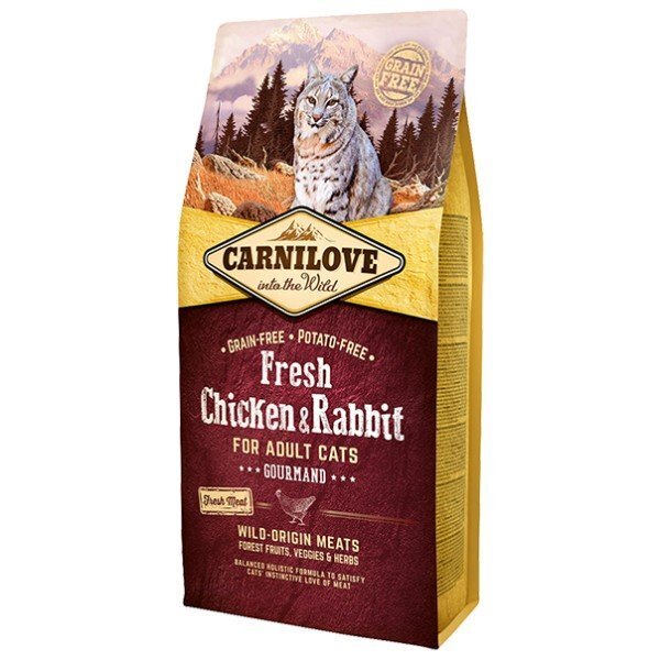 Carnilove Fresh Chicken & Rabbit for Adult kassitoit 2 kg цена и информация | Kuivtoit kassidele | kaup24.ee