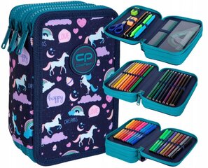 Kolmekohaline kooli pliiatsiümbris CoolPack Jumper 3 Unicorn цена и информация | Пеналы | kaup24.ee