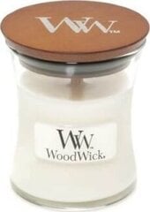 WoodWick ароматическая свеча White Teak, 85г цена и информация | Подсвечники, свечи | kaup24.ee