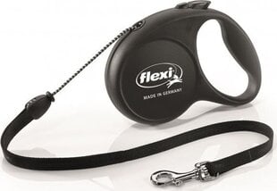 Автоматический шнуровой поводок для собак Flexi Fun, размер M, черный цена и информация | Поводки для собак | kaup24.ee