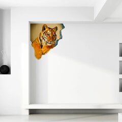 Vinüül 3D -kleebise seinale tiigri kleebisega tiigri sisekujundusega - 60 x 60 cm цена и информация | Декоративные наклейки | kaup24.ee