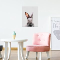 Печатный холст на стену с маленьким кроликом Холст с животными Декор интерьера для детской комнаты - 40 х 30 см цена и информация | Настенные деревянные декорации | kaup24.ee