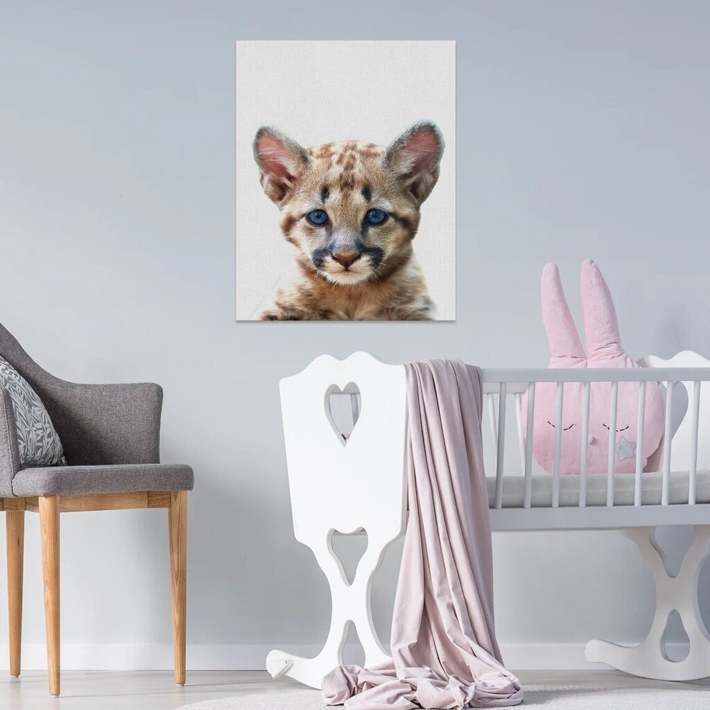 Prinditud seinalõuend Väike leopardloomade lõuend Kunst Lastetoa sisekujundus – 40 x 30 cm hind ja info | Seinapildid | kaup24.ee